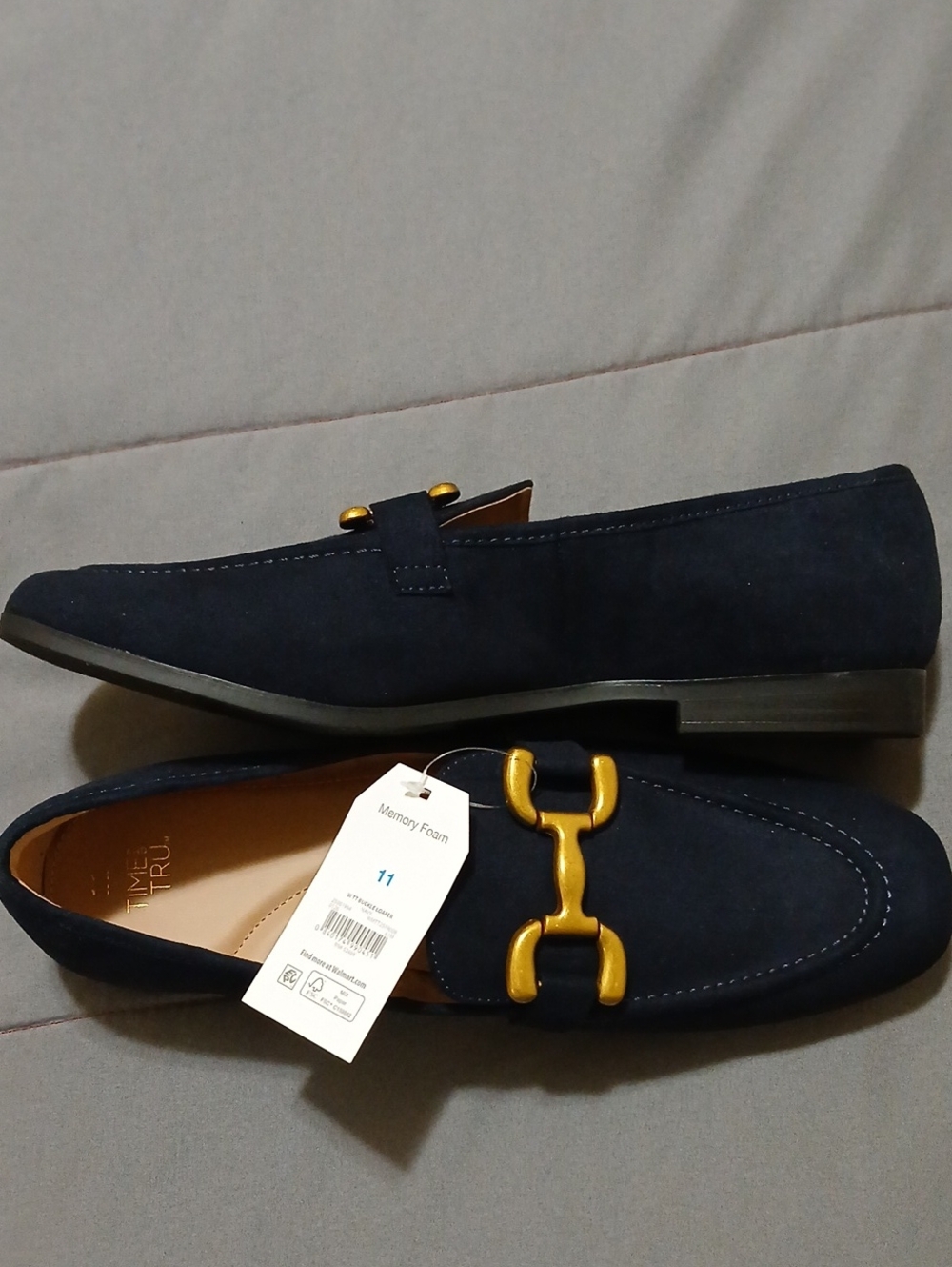 Time and Tru Women's 11 Faux Leather Buckle Loafers - Picture 6 of 9
